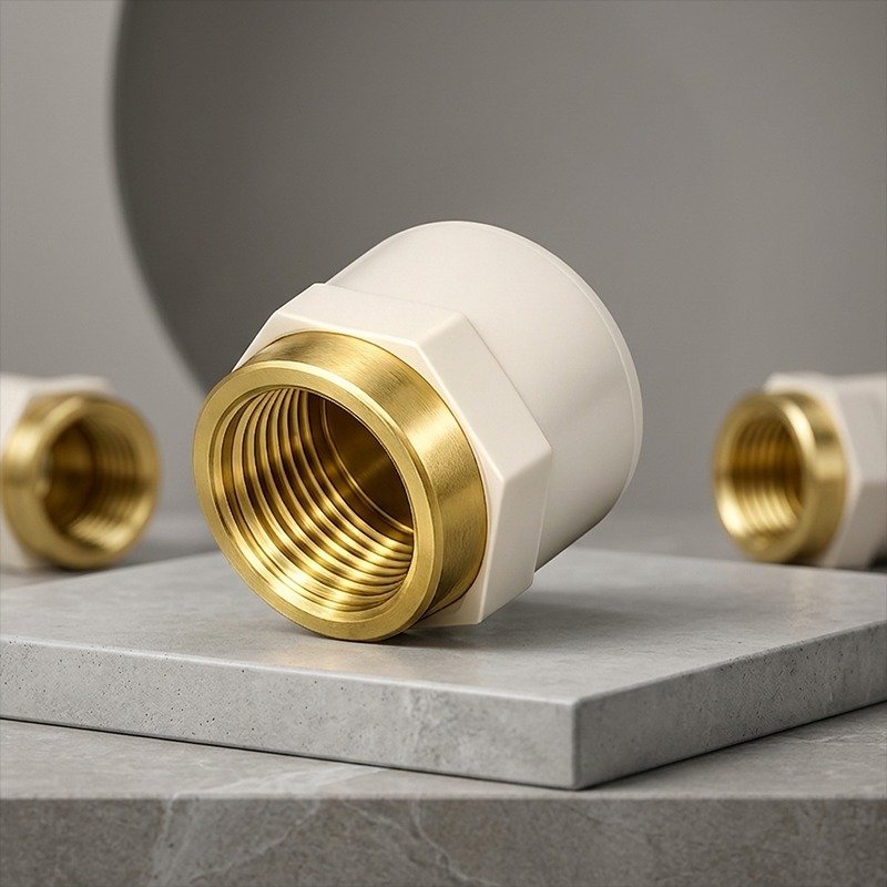C-PVC Hexagonal Brass Socket (Female)